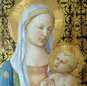 1460 / Domenico di Michelino Madonna con il Bambino e Santi Pinacoteca. Musei Civici di San Gimignano (SI)
