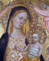 Secolo XV / Lippo di Andrea Madonna con il Bambino incoronata dagli Angeli e Santi Pinacoteca. Musei Civici di San Gimignano (SI)