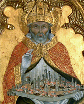 1401 / Taddeo di Bartolo San Gimignano in trono, storia della vita e miracoli Polittico Pinacoteca. Musei Civici di San Gimignano (SI)